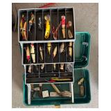 Tackle Box with Vintage Fisher Lures