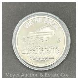 1993 Buffalo Bills AFC Champions One Ounce Silver Medallion, .999 Silver