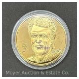 Doug Flutie Buffalo Bills One Ounce Silver Medallion, .999 Silver, Appears Gold Plated