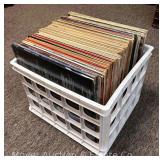 Crate of Asst. Record Albums, Polka, Elvis Presley, Etc.