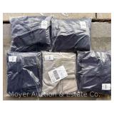 (5) Pairs of New Exclusive Home Sateen Curtain Panels: 4 Peacoat Blue 52"x84" and 1 Veridian Gray 52"x63"