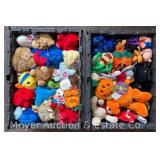 (2) Totes of Asst. Puffkins Stuffed Animals & Similar