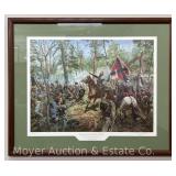 Civil War Lithograph Print: "Jackson Is With You" by Don Troiani, signed & #1,102 of 1,500, framed
