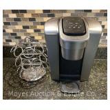 Keurig Coffee Maker with Coffee Pod Rack