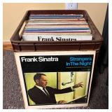 Crate of Record Albums: Christmas, Bing Crosby, Nat King Cole, Etc.