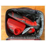 Milwaukee M12 3/8" Right Angle Drill with Battery, Charger, and Soft Case