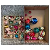 Group of 32 Vintage Glass Christmas Ornaments