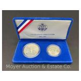 1886-1986 United States Liberty Coins Set, 1986 Liberty Half Dollar and 1986 Liberty Silver Dollar