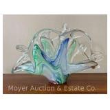Art Glass Letter Holder, 8"w x 5"h