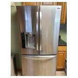 LG Refrigerator, French Doors Over Freezer, 36" Wide, 33" Deep, Model LFX25973ST/02