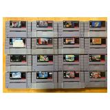 (16) Super Nintendo Game Cartridges