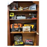 Group of Hand Tools, Soldering Irons, Drill Bit Set, Etc.