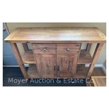 Rustic-style Wooden Cabinet, like-new, 54"x18"x38"h