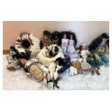 Group of Native America Dolls, 6”-19” Tall