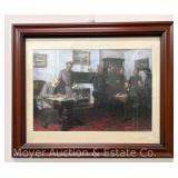 Civil War Lithograph Print: "Surrender at Appomattox" by Tom Lovell, Framed 20" x 24"