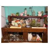 Contents of Buffet, Candles, Vases, Serving-ware, Etc.