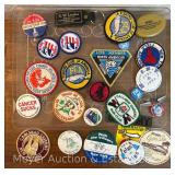 Group of Patches, Pins, and Matchbooks
