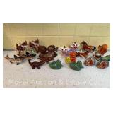 (10) Pairs of Figural Animal Salt and Pepper Shakers, Ceramic, 1"-4"h