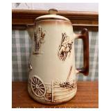 McCoy Pottery El Rancho Western Bar-B-Q Coffee Server, 9.5"h
