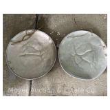 (2) Metal Snow Saucers, 22"w