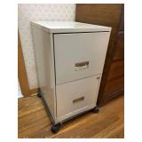 SteelWorks Two Drawer Filing Cabinet, on Rolling Base, 14"x18"x25"h