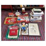 Group of Campbells Collectibles, Figures, Mugs, Etc.