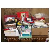 Group of Office Supplies and Contents of Desk