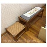 Bench and Stool, 14" and 33"w