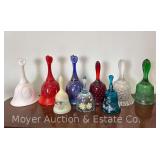 Group of Fenton Bells, 4.5"-6.5"h