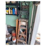 Group of Wood Step Ladders