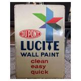 DuPont Lucite Wall Paint Advertising Sign, Metal, 24"x16"