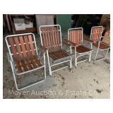 (4) Lawn Chairs, 2 are Rockers