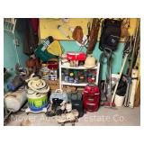 Contents of Basement Wall, Basketballs, Household, Vacuums, Bowling Balls, Skates, Work Boots, Etc.
