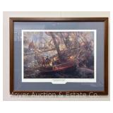 Civil War Lithograph Print: "The Sinking of the CSS Alabama" by Andy Thomas, Signed & #17 of 900