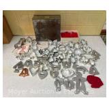 Group of Cookie Cutters with Metal Tin