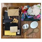 Group of Handkerchiefs, Wallets, and Dresser Set