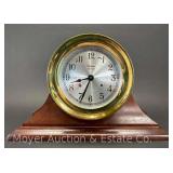 Chelsea Shipstrike Nautical Style Mantle Clock, Made in USA, No Key, 14"w x 9.5"h,