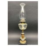 Figural "Knight" Oil Lamp, 21"h
