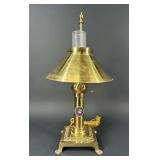 Decorative Brass Titanic Table Lamp, 20" Tall Overall