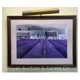 Framed Lavender Field Photograph, with Light, No Glass, 30"x40"