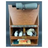 Vintage Pachmayr Gun Works Shooting Case, with Bushnell Spotting Scope and Removable Tray