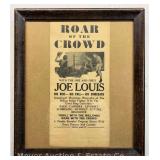 Original Joe Louis "Roar of the Crowd" Flyer, 6"x12.5"