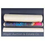 (3) Vintage Black Light Psychedelic Posters, Including Snoopy Black Barron, 22"w