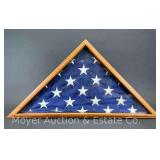 American Flag, in Wood Shadow Box, 24.5"w
