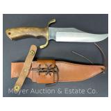 Boker Fixed Blade Knife, Solingen Germany, with Sheath, 13" Long