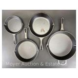 (4) Lodge Cast Iron Skillets, 6"-10"w