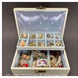 Group of Costume and Fashion Jewelry, in Jewelry Box