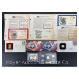 Group of Collector Coins, State Quarters, Susan B. Anthony Dollars, First Day Covers, Etc.