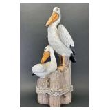 Decorative Composite Pelican Statue, 23"h