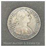 1796 Mexico Spanish Colony 8 Reales Silver Coin